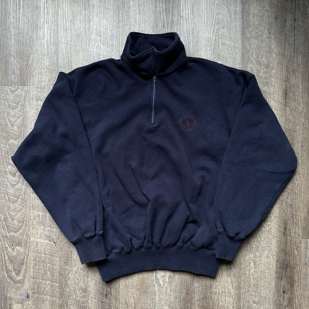 Polo Ralph Lauren Sweatshirt Mens M USA Flag Superman Fleece Style Puffy 90s